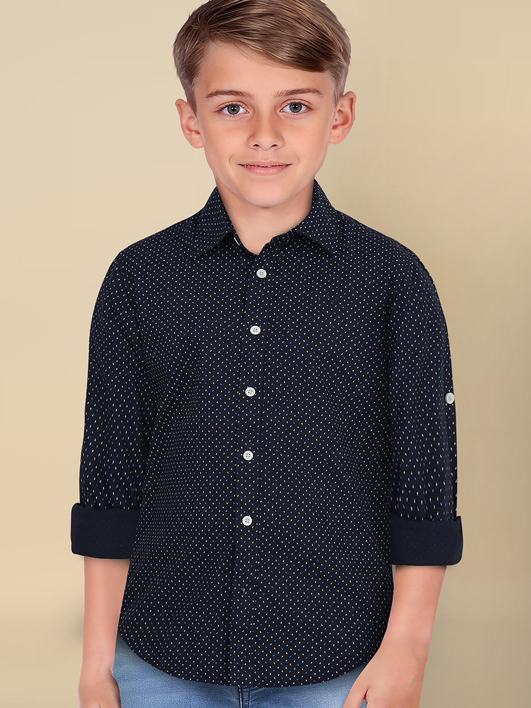 Allen Solly Junior Boys Spread Collar Floral Printed Slim Fit Casual Shirt, Navy blue
Allen Solly Junior Boys Spread Collar Floral Printed Slim Fit Casual Shirt, Navy blue
