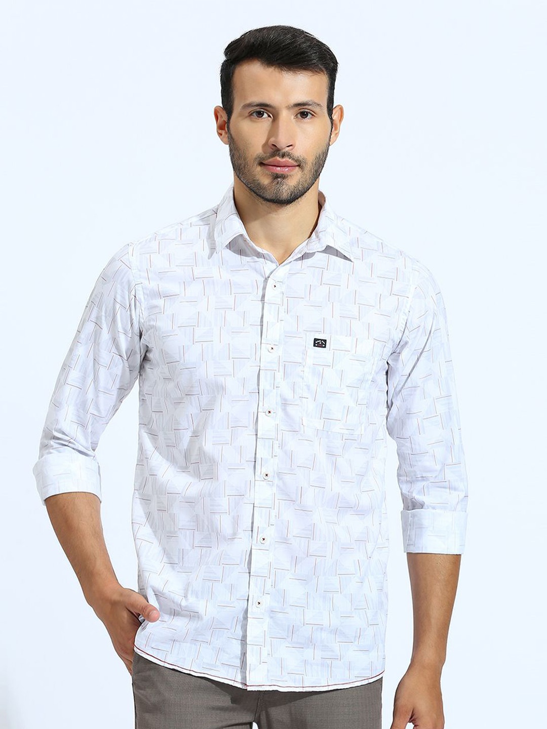 Klub Fox Men Spread Collar Checks Printed Cotton Slim Fit Casual Shirt, White
Klub Fox Men Spread Collar Checks Printed Cotton Slim Fit Casual Shirt, White