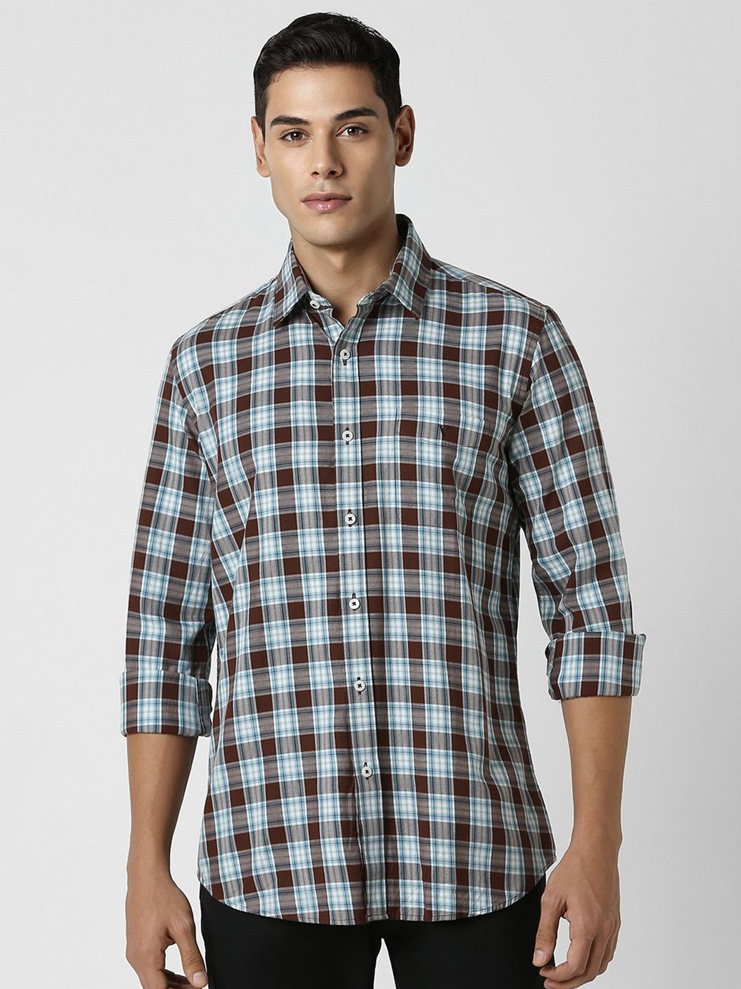 Van Heusen Sport Men Spread Collar Tartan Checked Cotton Slim Fit Casual Shirt, Brown
Van Heusen Sport Men Spread Collar Tartan Checked Cotton Slim Fit Casual Shirt, Brown