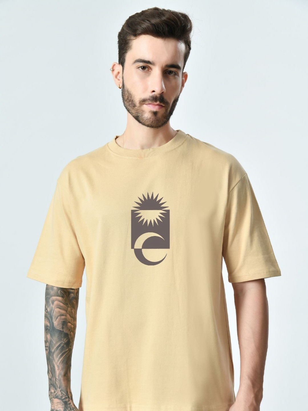 EKSDEE Men Floral Tropical Pockets T-shirt, Beige 
EKSDEE Men Floral Tropical Pockets T-shirt, Beige