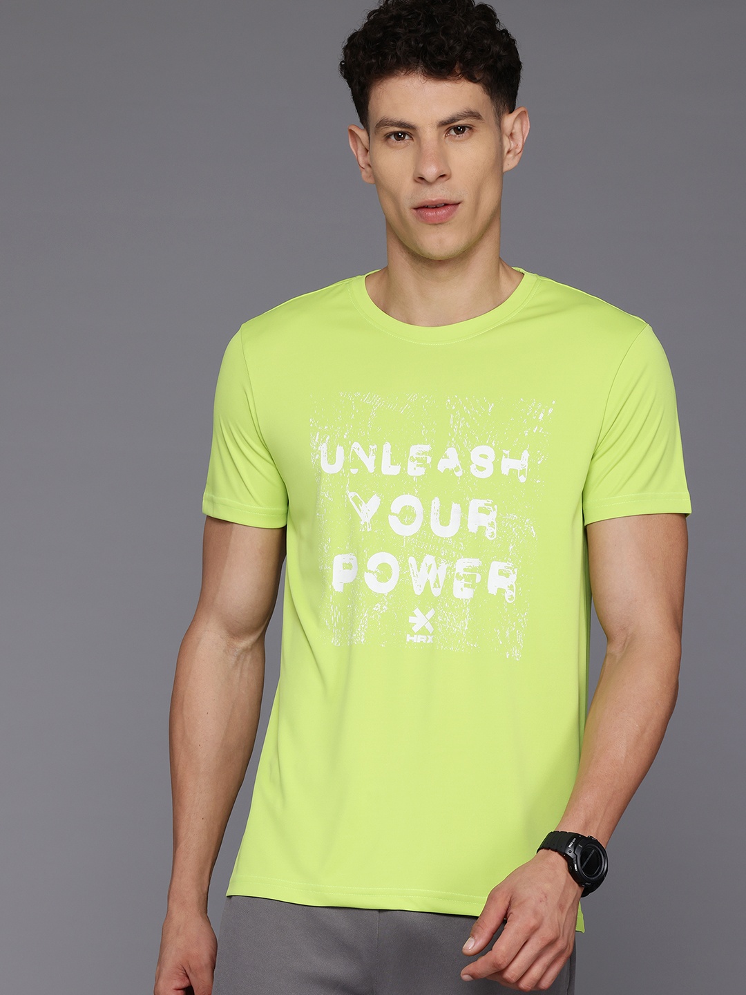 HRX by Hrithik Roshan Rapid-Dry Brand Logo Printed Training T-shirt, Fluorescent green
HRX by Hrithik Roshan Rapid-Dry Brand Logo Printed Training T-shirt, Fluorescent green