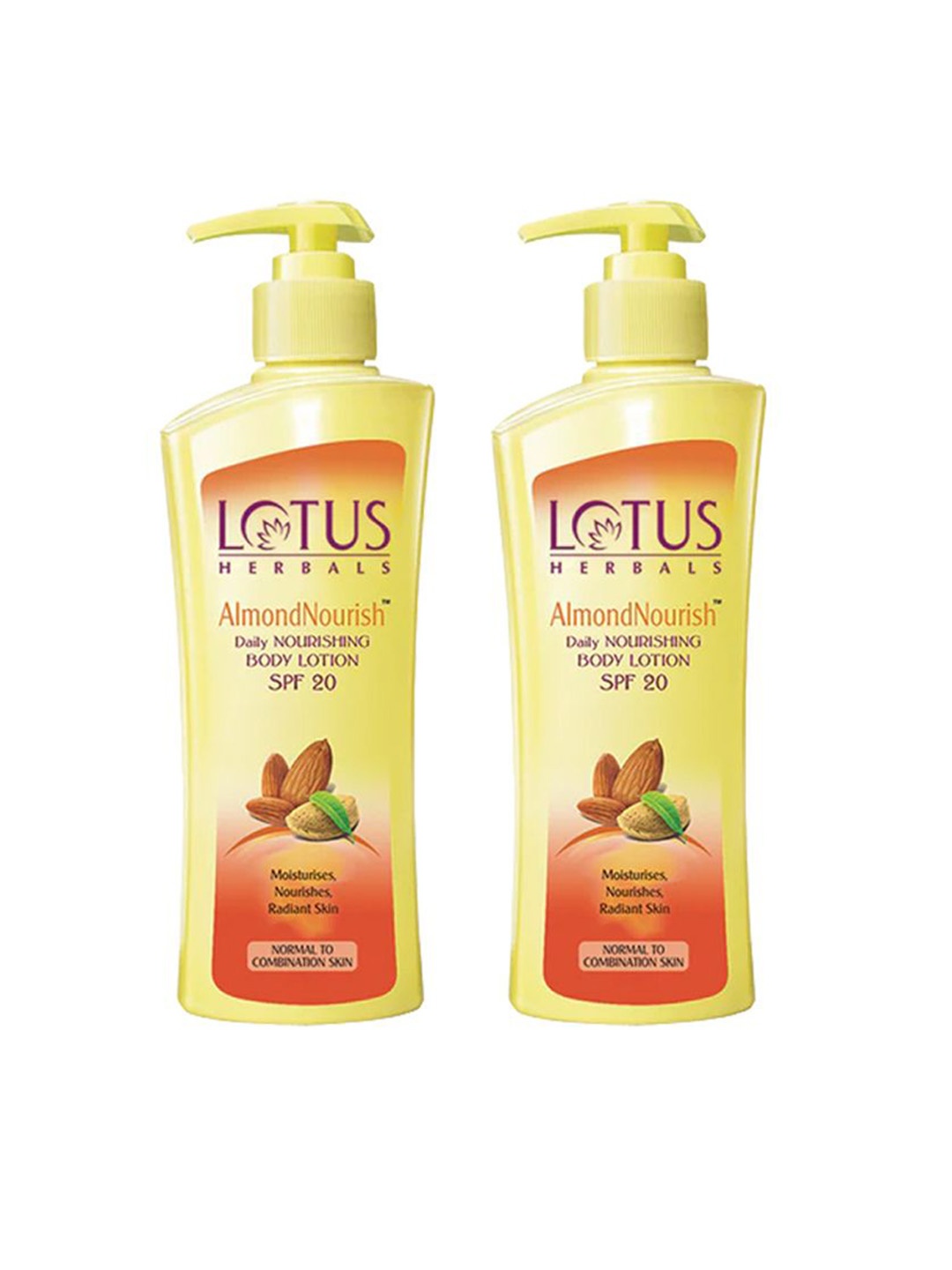 Lotus Herbals Set Of 2 Almond Nourish Daily Nourishing Body Lotion - 250g Each, Yellow
Lotus Herbals Set Of 2 Almond Nourish Daily Nourishing Body Lotion - 250g Each, Yellow