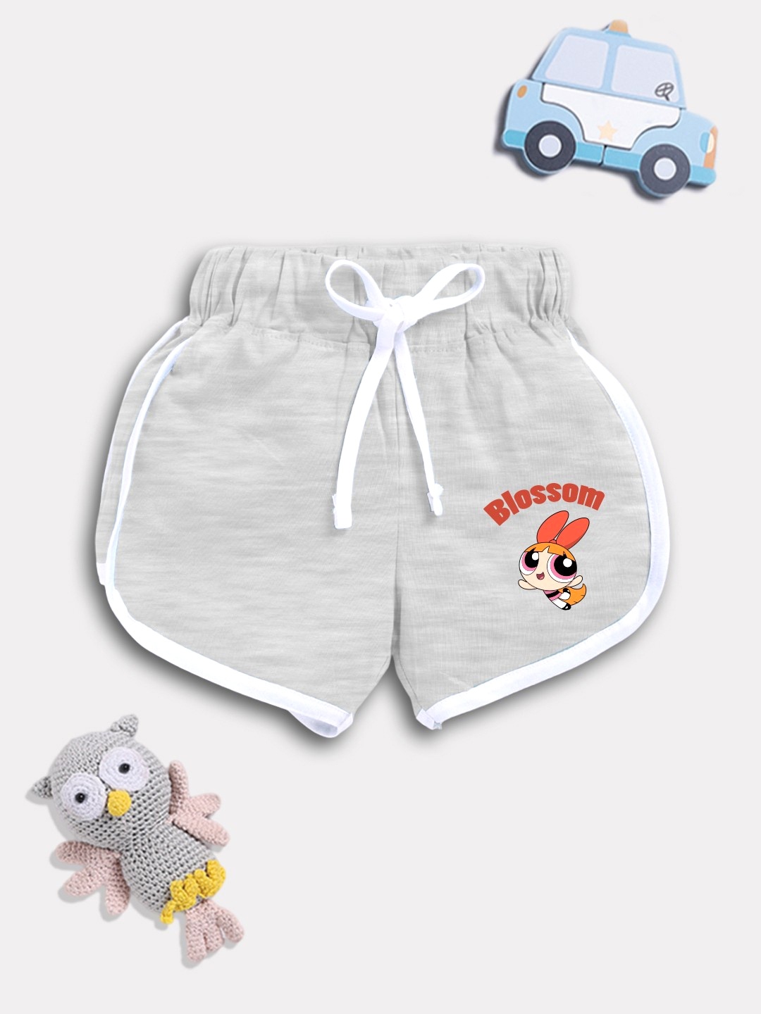 YK X Minute Mirth Girls Powerpuff Girls Printed Pure Cotton Shorts, Grey melange
YK X Minute Mirth Girls Powerpuff Girls Printed Pure Cotton Shorts, Grey melange