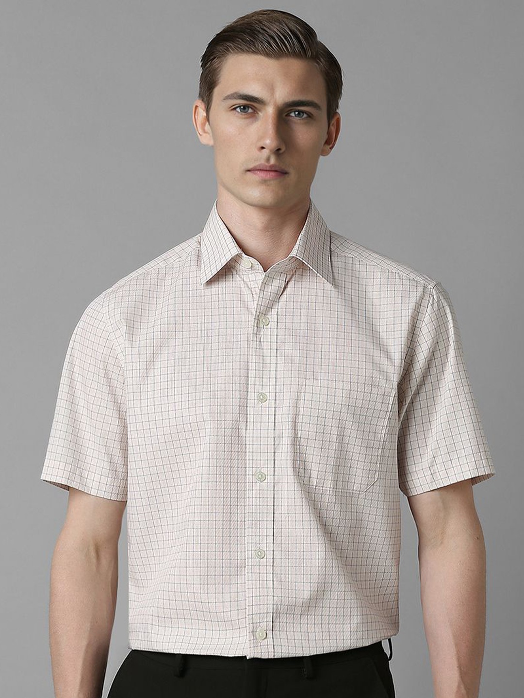 Louis Philippe Men Spread Collar Other Checks Checked Cotton Formal Shirt, Beige
Louis Philippe Men Spread Collar Other Checks Checked Cotton Formal Shirt, Beige