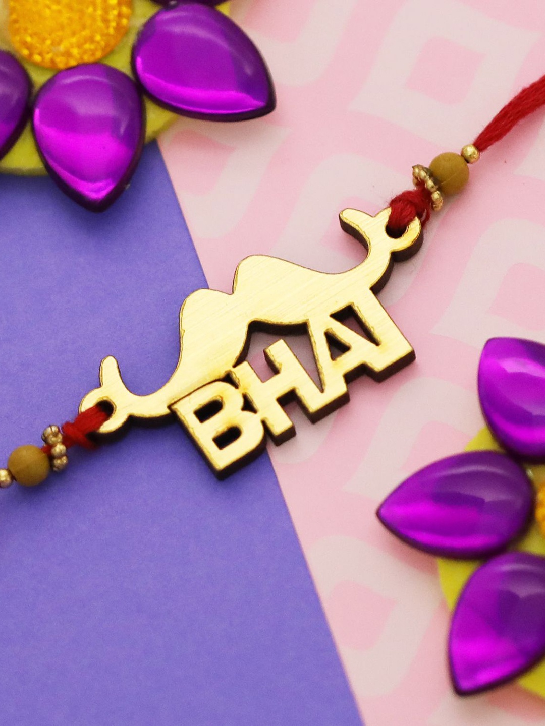 Silver Shine Set Of 3 Beaded Rakhis With Pooja Thali & Roli Chawal with Greeting Card, Red
Silver Shine Set Of 3 Beaded Rakhis With Pooja Thali & Roli Chawal with Greeting Card, Red