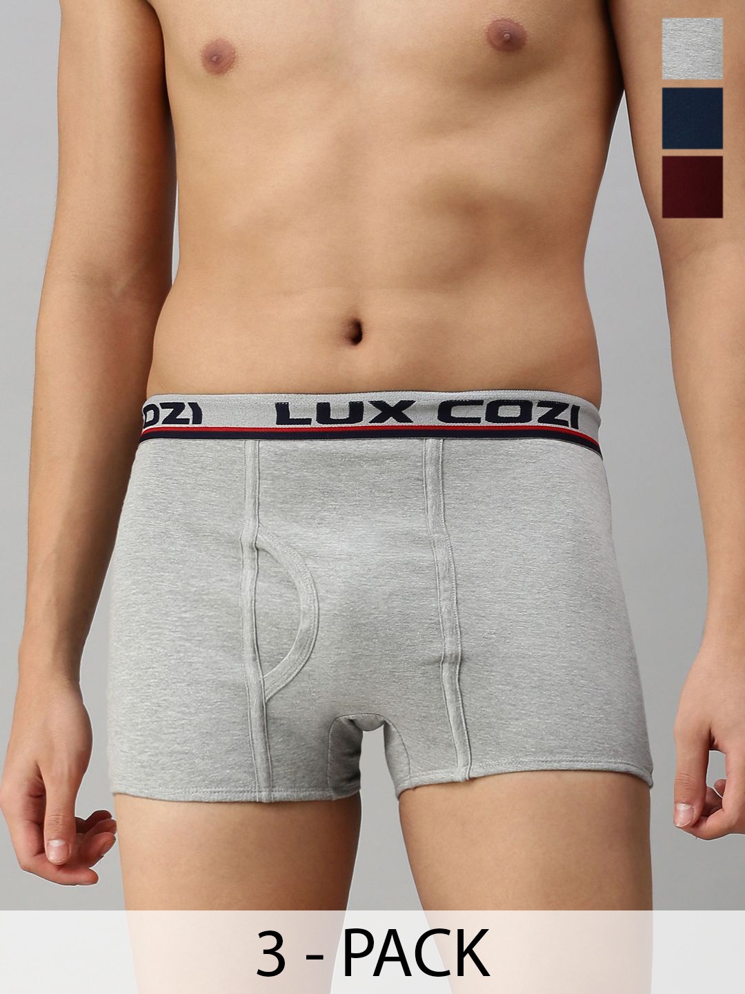 Lux Cozi Pack Of 3 Assorted Pure Cotton Trunks -COZI_BIGSHOT_SL_PLAIN_ASST5_3PC, Green
Lux Cozi Pack Of 3 Assorted Pure Cotton Trunks -COZI_BIGSHOT_SL_PLAIN_ASST5_3PC, Green