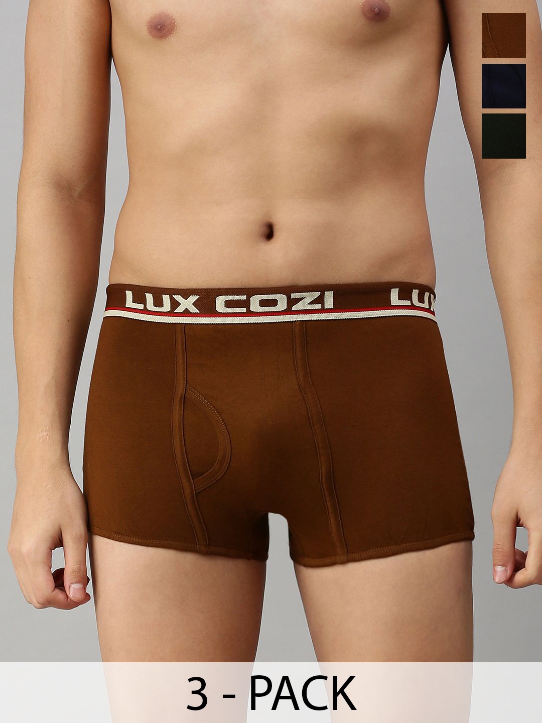 Lux Cozi Pack Of 3 Men Assorted Pure Cotton Trunks -COZI_BIGSHOT_SL_PLAIN_ASST4_3PC, Maroon
Lux Cozi Pack Of 3 Men Assorted Pure Cotton Trunks -COZI_BIGSHOT_SL_PLAIN_ASST4_3PC, Maroon