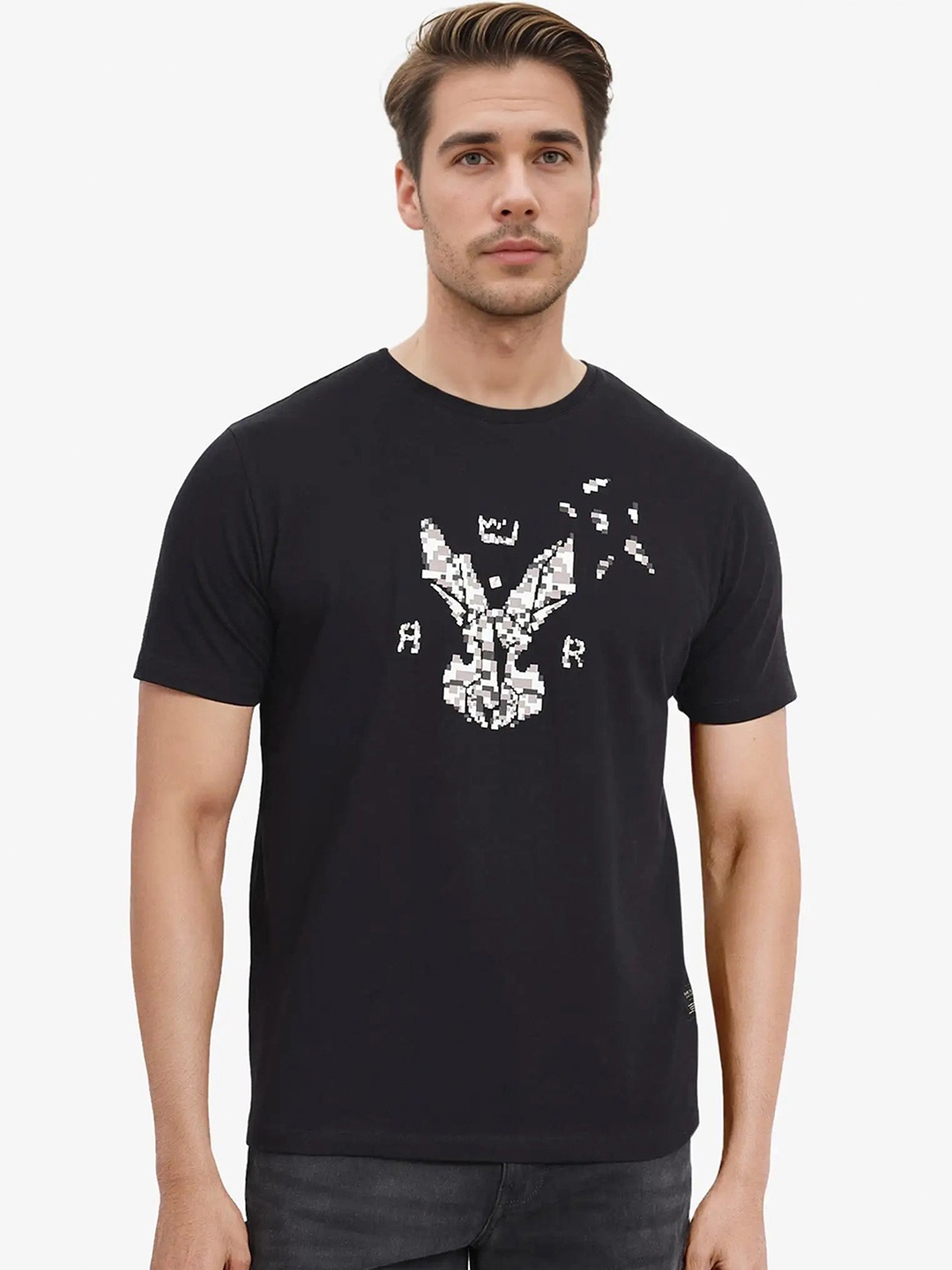 RARE RABBIT Men Solid Graphic Print Others Round Neck Cotton Oversized T-Shirt, Black
RARE RABBIT Men Solid Graphic Print Others Round Neck Cotton Oversized T-Shirt, Black