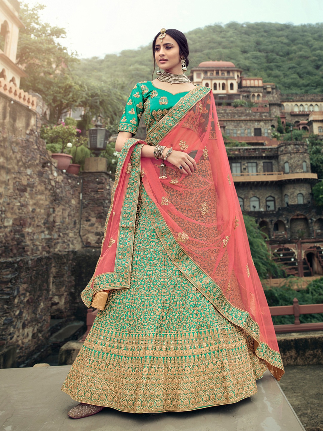 Fusionic Embroidered Semi-Stitched Lehenga & Unstitched Blouse With Dupatta, Green
Fusionic Embroidered Semi-Stitched Lehenga & Unstitched Blouse With Dupatta, Green