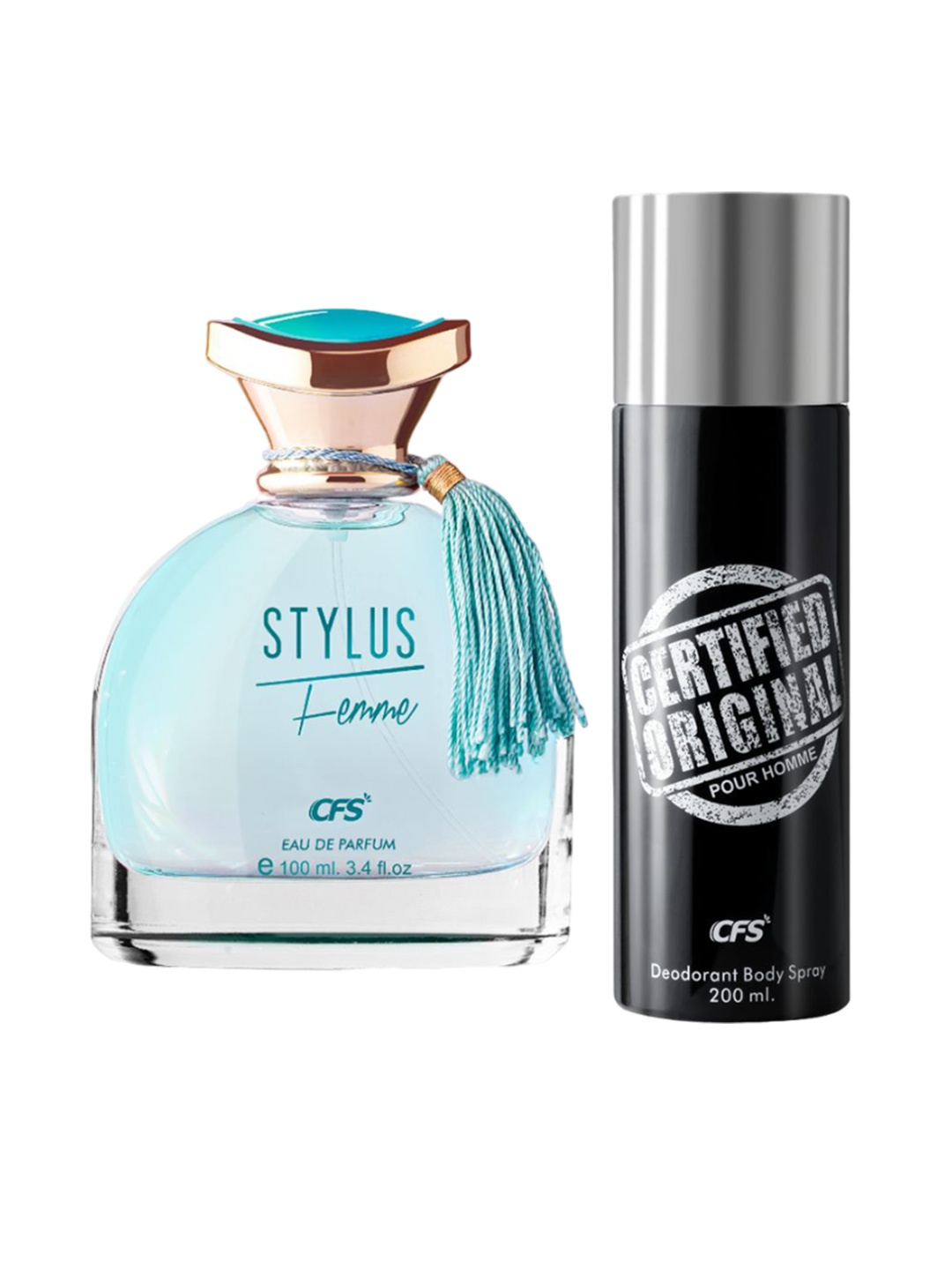 CFS Stylus Blue Eau De Parfum & Certified Original Long Lasting Deodorant Combo
CFS Stylus Blue Eau De Parfum & Certified Original Long Lasting Deodorant Combo
