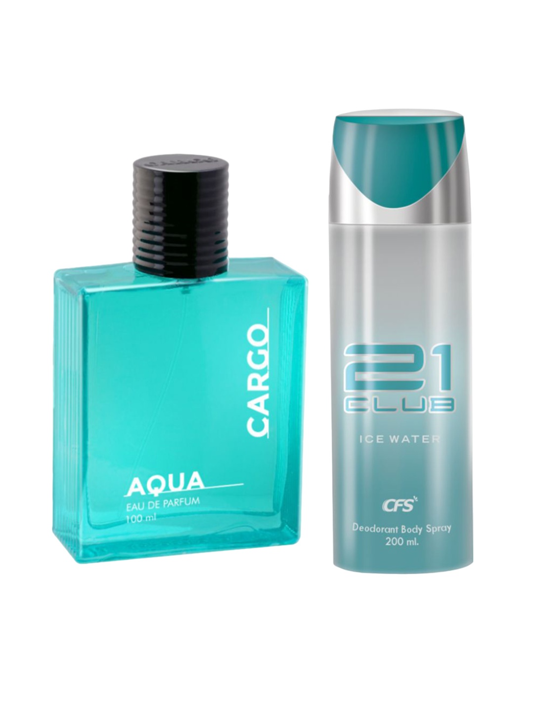 CFS Set of Aqua Cargo Eau De Parfum - 100 ml & 21 Club Ice Water Deodorant Spray - 200 ml, Sea green
CFS Set of Aqua Cargo Eau De Parfum - 100 ml & 21 Club Ice Water Deodorant Spray - 200 ml, Sea green