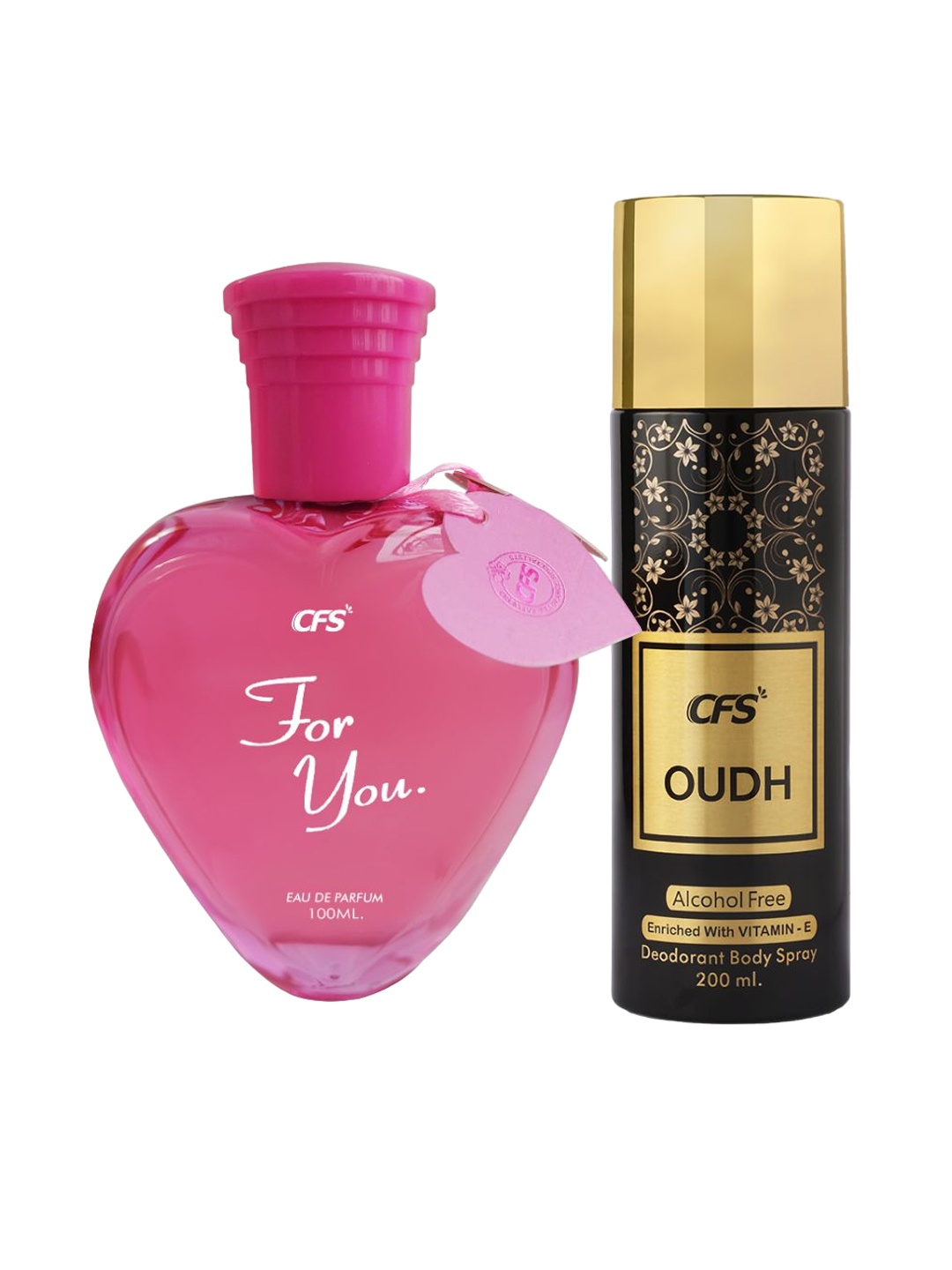 CFS For You EDP Long Lasting Perfume & Oudh Black Deodorant Body Spray-100ml+200ml, Pink
CFS For You EDP Long Lasting Perfume & Oudh Black Deodorant Body Spray-100ml+200ml, Pink