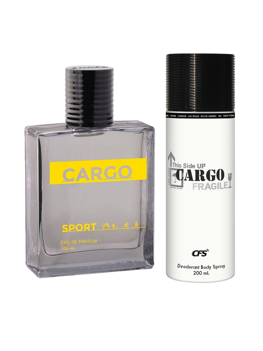 CFS Cargo Sport EDP Long Lasting Perfume & Cargo Deodorant Body Spray-100ml+200ml, Grey
CFS Cargo Sport EDP Long Lasting Perfume & Cargo Deodorant Body Spray-100ml+200ml, Grey