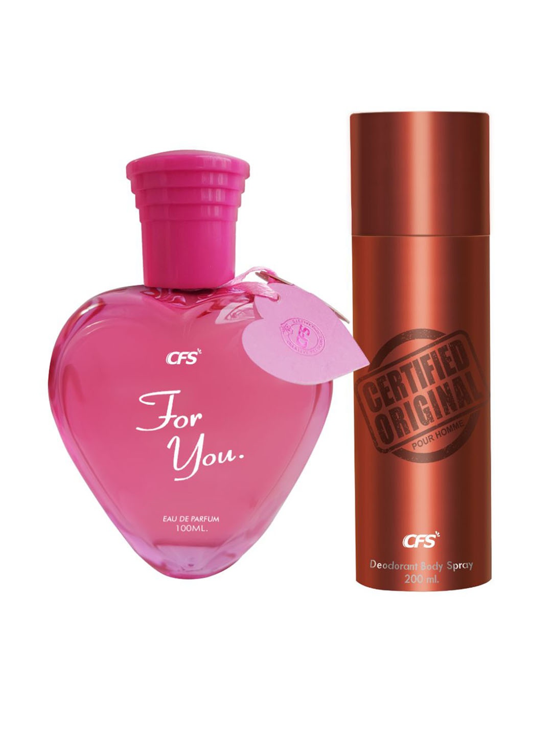 CFS Set of For You Eau De Parfum 100ml & Certified Original Deodorant Body Spray 200ml, Pink
CFS Set of For You Eau De Parfum 100ml & Certified Original Deodorant Body Spray 200ml, Pink