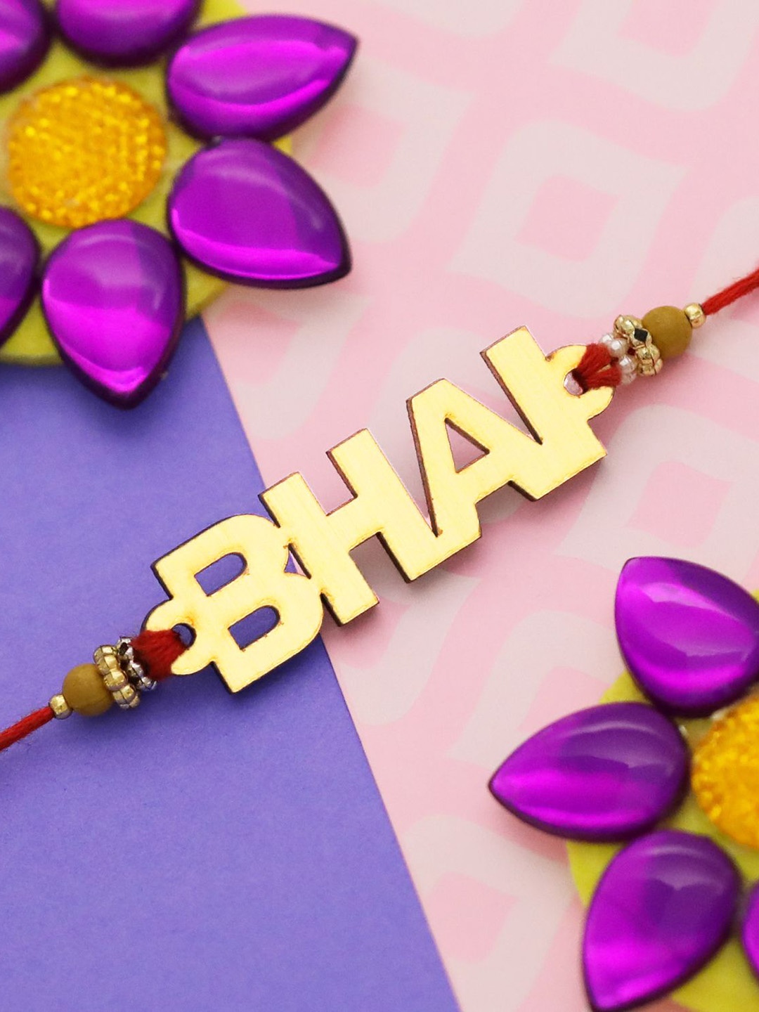 Silver Shine Set of 3 Evil Eye Beaded Thread Rakhis With Pooja Thali & Roli Chawal, Gold
Silver Shine Set of 3 Evil Eye Beaded Thread Rakhis With Pooja Thali & Roli Chawal, Gold