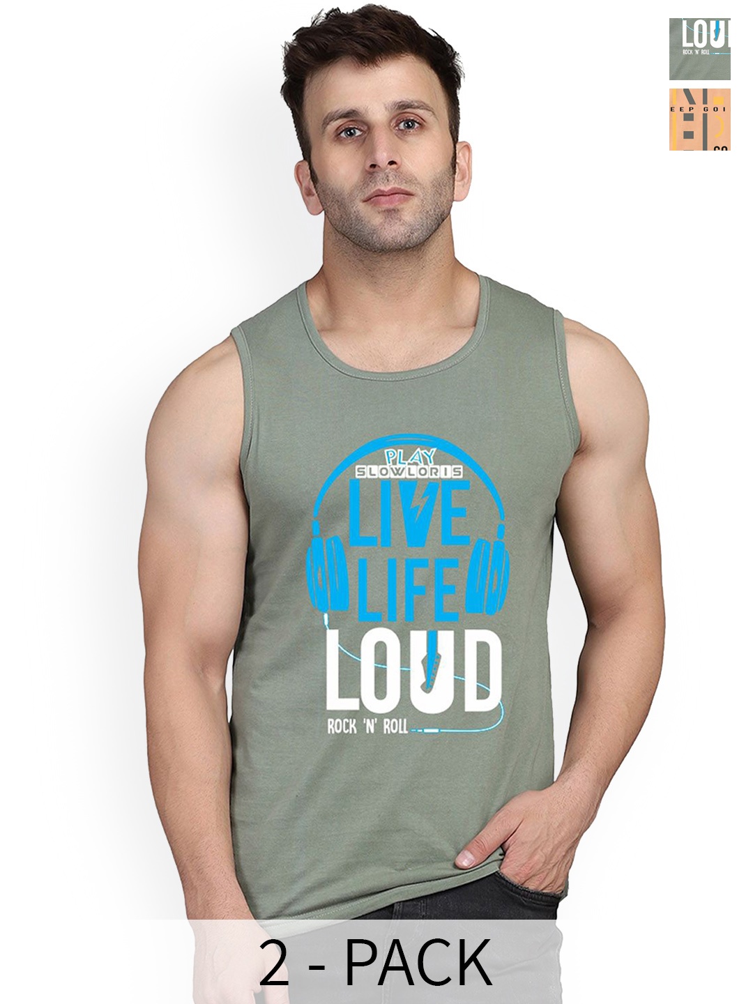 SLOWLORIS Pack Of 2 Printed Cotton Vests- SL26 COMBO (LOUD LGTGREEN) (KEEP RUST), Green
SLOWLORIS Pack Of 2 Printed Cotton Vests- SL26 COMBO (LOUD LGTGREEN) (KEEP RUST), Green