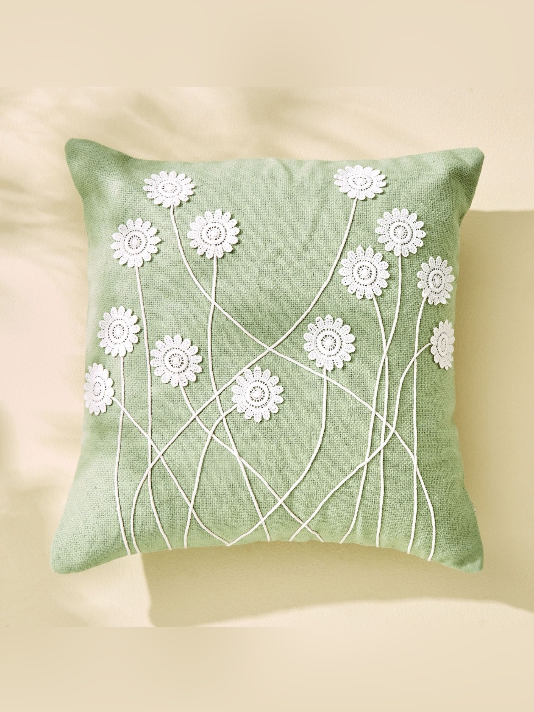 Home Centre Poetry Green & White Floral Embroidered Cotton Square Cushion Covers
Home Centre Poetry Green & White Floral Embroidered Cotton Square Cushion Covers