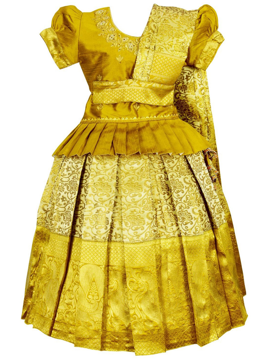AMIRTHA FASHION Girls Embroidered Thread Work Ready to Wear Lehenga & Choli With Dupatta, Gold
AMIRTHA FASHION Girls Embroidered Thread Work Ready to Wear Lehenga & Choli With Dupatta, Gold