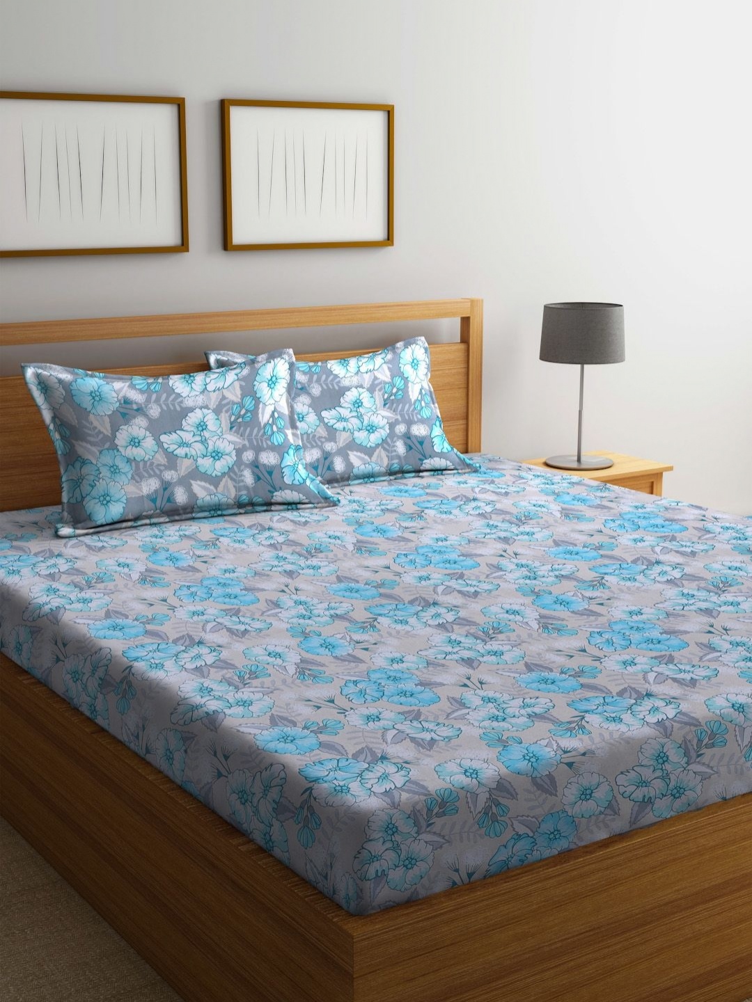 BOMBAY DYEING Blue & White Printed 104 TC Pure Cotton Queen Bedsheet With 2 Pillow Covers
BOMBAY DYEING Blue & White Printed 104 TC Pure Cotton Queen Bedsheet With 2 Pillow Covers