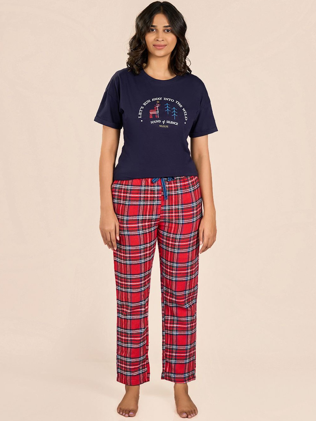 MAYSIXTY Women Round Neck Shorts Sleeve Printed Side Cut T-Shirt & Pyjama Set Night suit, Blue
MAYSIXTY Women Round Neck Shorts Sleeve Printed Side Cut T-Shirt & Pyjama Set Night suit, Blue