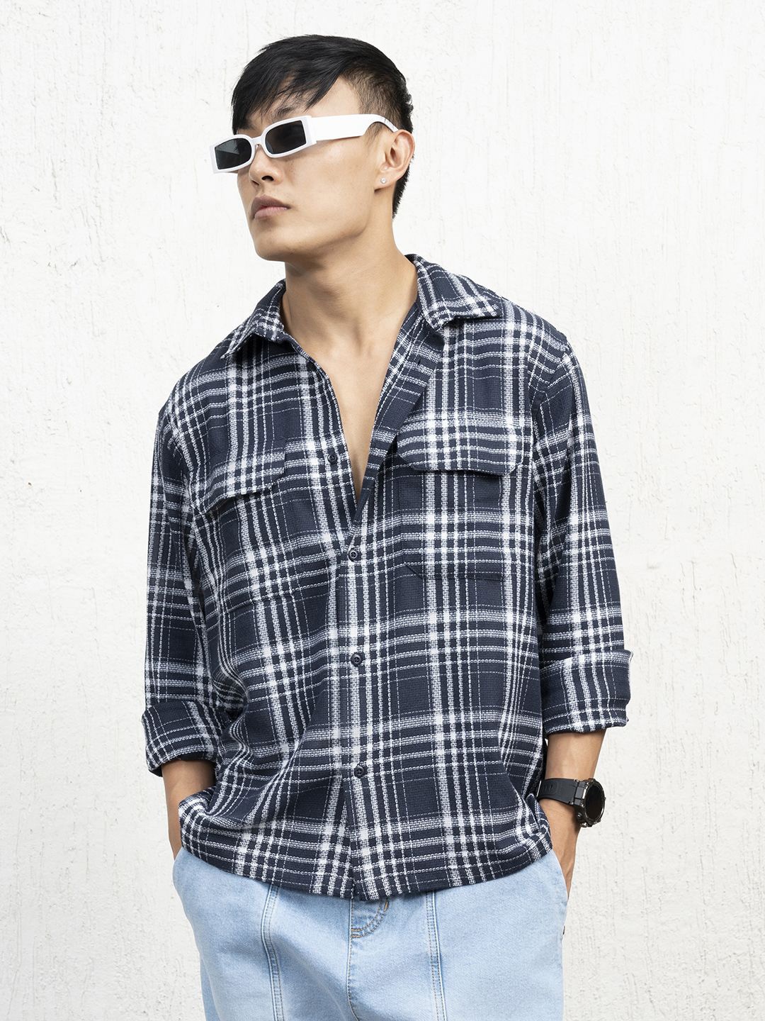 Hubberholme Men Standard Spread Collar Tartan Checks Checked Cotton Oversized Casual Shirt, Black
Hubberholme Men Standard Spread Collar Tartan Checks Checked Cotton Oversized Casual Shirt, Black