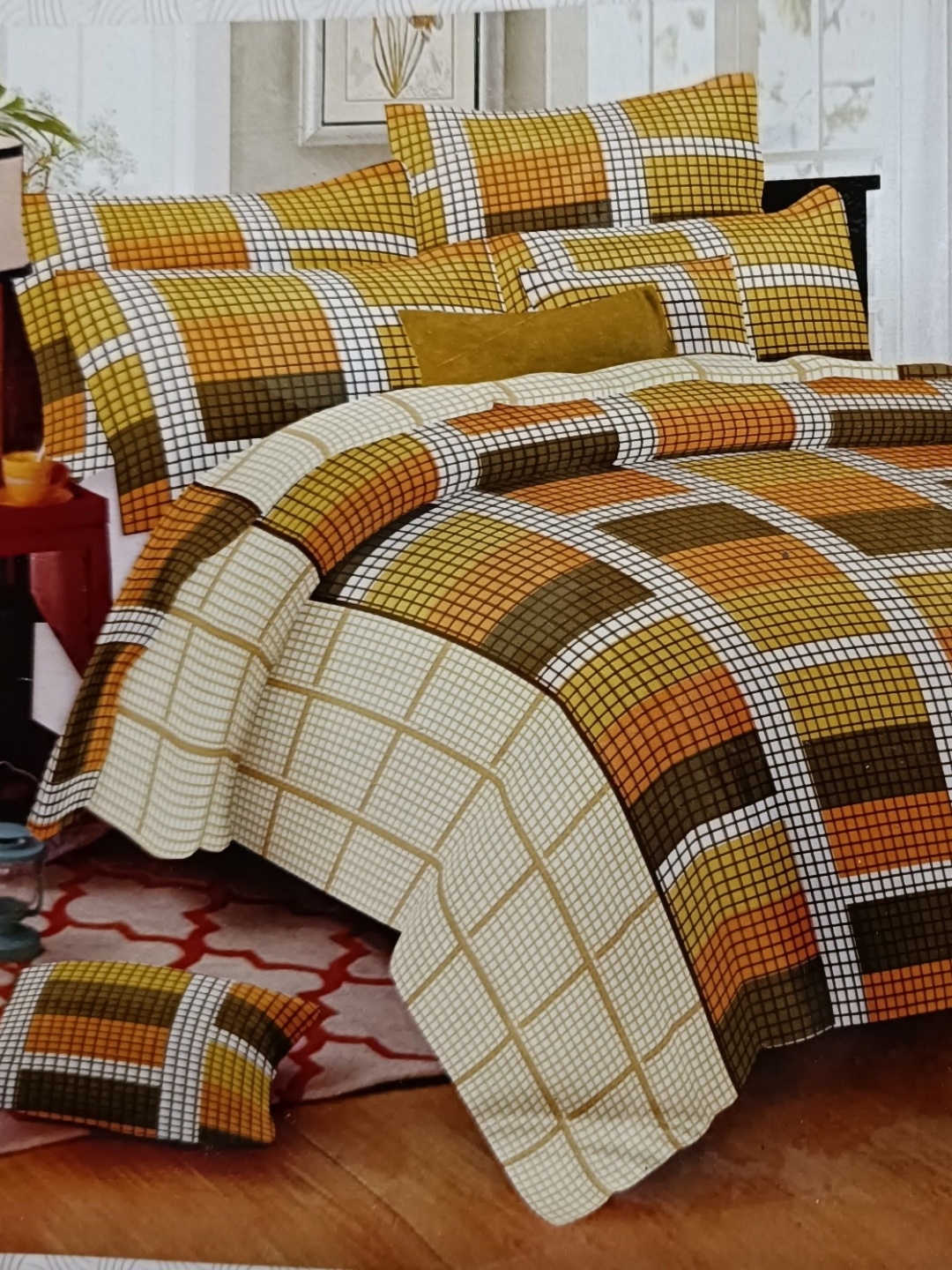 Signature Off White Geometric Printed 180 TC Pure Coton King Bedsheet with 2 Pillow Covers
Signature Off White Geometric Printed 180 TC Pure Coton King Bedsheet with 2 Pillow Covers