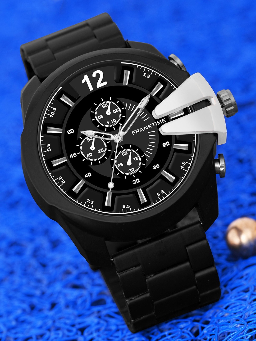 Franktime Men Brass Skeleton Dial & Stainless Steel Straps Analogue Watch FT-0008 S, Black
Franktime Men Brass Skeleton Dial & Stainless Steel Straps Analogue Watch FT-0008 S, Black