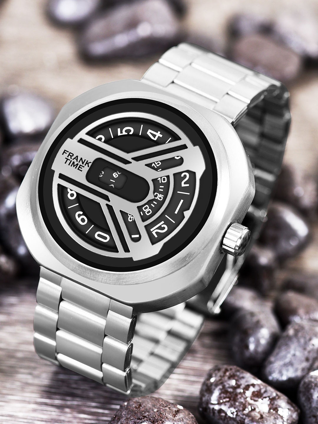 Franktime Men Brass Dial & Stainless Steel Bracelet Style Straps Analogue Watch FT-0019 SL, Silver
Franktime Men Brass Dial & Stainless Steel Bracelet Style Straps Analogue Watch FT-0019 SL, Silver