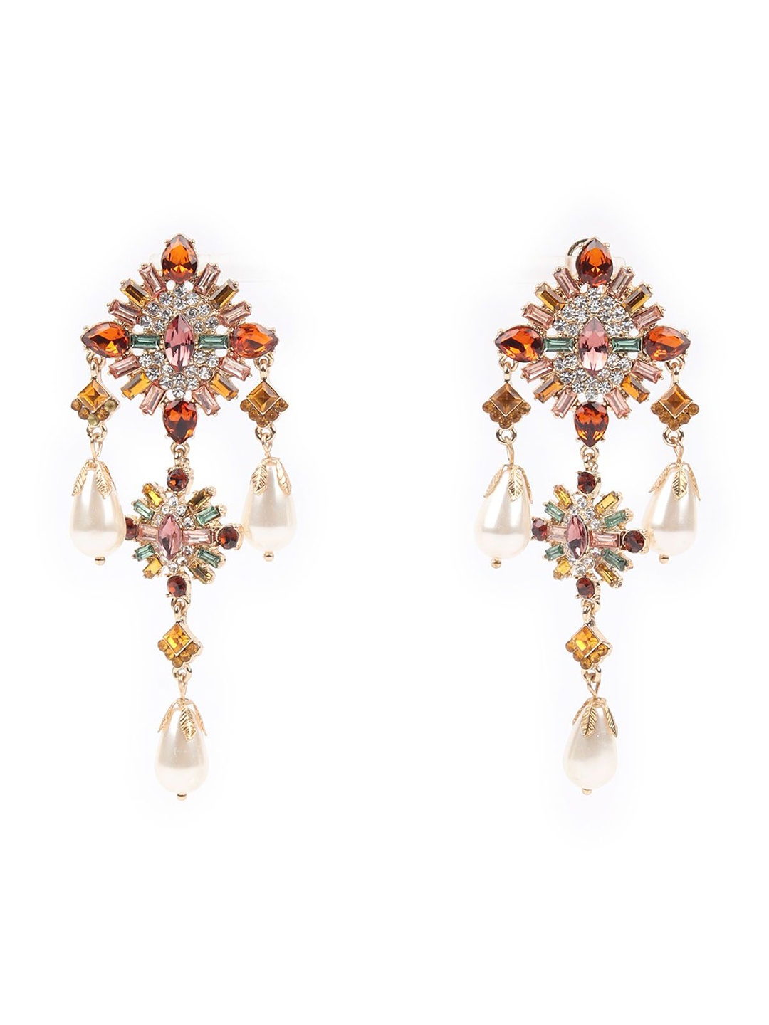 ODETTE Gold-Plated Zircon Stones Studded Embellished Contemporary Drop Earrings, Yellow
ODETTE Gold-Plated Zircon Stones Studded Embellished Contemporary Drop Earrings, Yellow