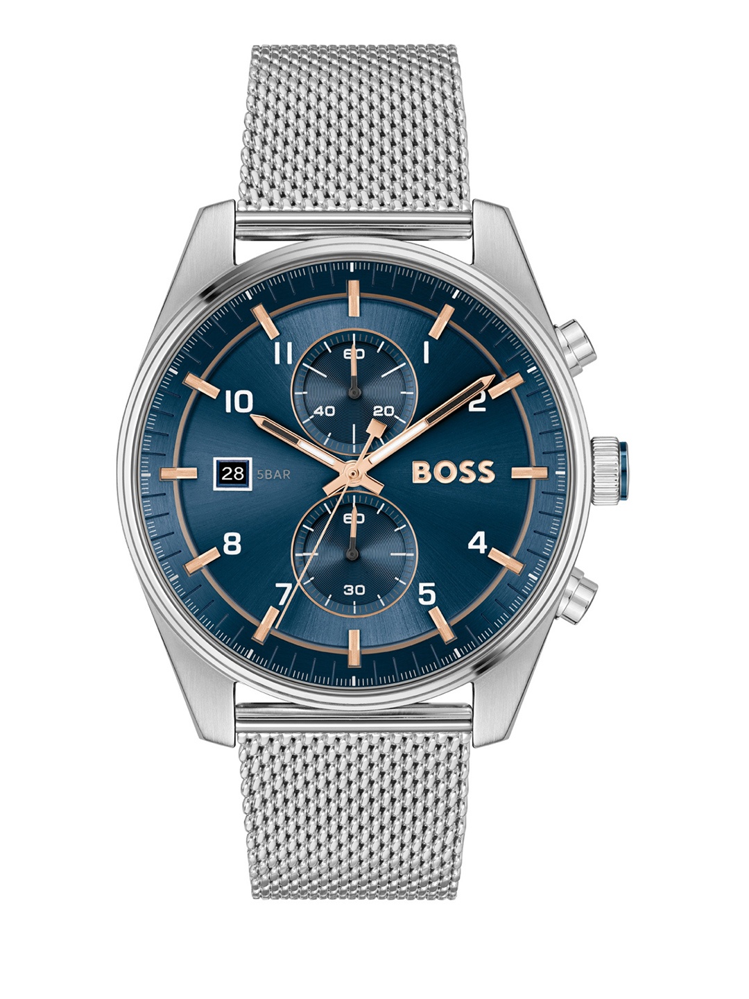 BOSS Men Bracelet Style Straps Analogue Chronograph Watch 1514149, Blue
BOSS Men Bracelet Style Straps Analogue Chronograph Watch 1514149, Blue