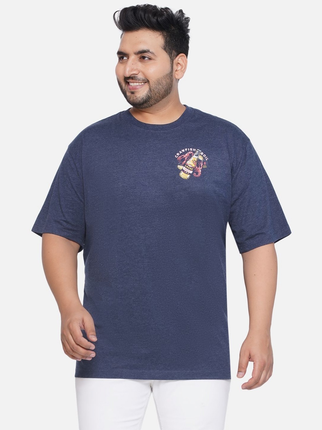 Santonio Men Plus Size Typography Drop-Shoulder Sleeves Tropical Applique T-shirt, Navy blue
Santonio Men Plus Size Typography Drop-Shoulder Sleeves Tropical Applique T-shirt, Navy blue