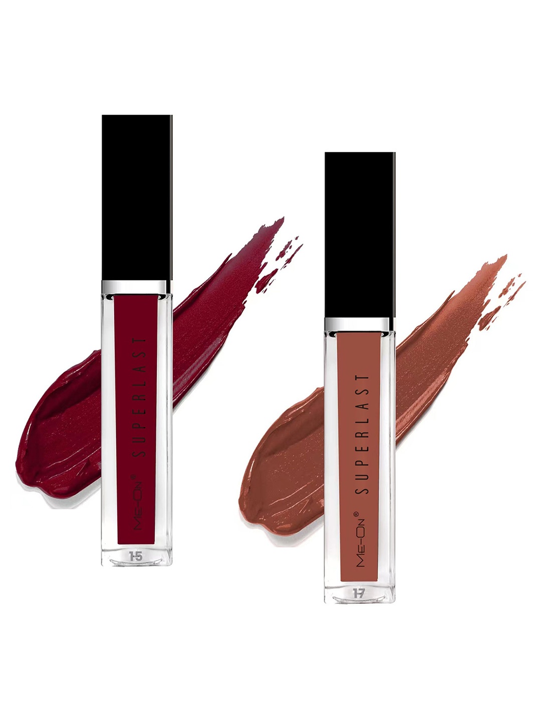ME-ON Set of 2 Superlast Long Lasting Lip Gloss 6 ml each - Shades 15 & 17, Burgundy
ME-ON Set of 2 Superlast Long Lasting Lip Gloss 6 ml each - Shades 15 & 17, Burgundy