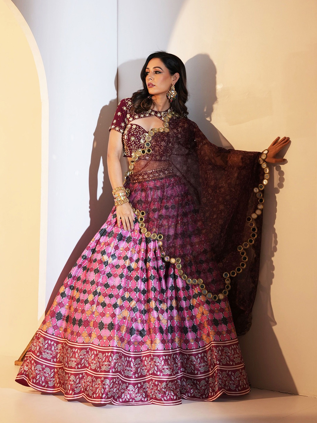 Rashika Sharma Embroidered Mirror Work Made to Measure Lehenga & Blouse With Dupatta, Blue
Rashika Sharma Embroidered Mirror Work Made to Measure Lehenga & Blouse With Dupatta, Blue