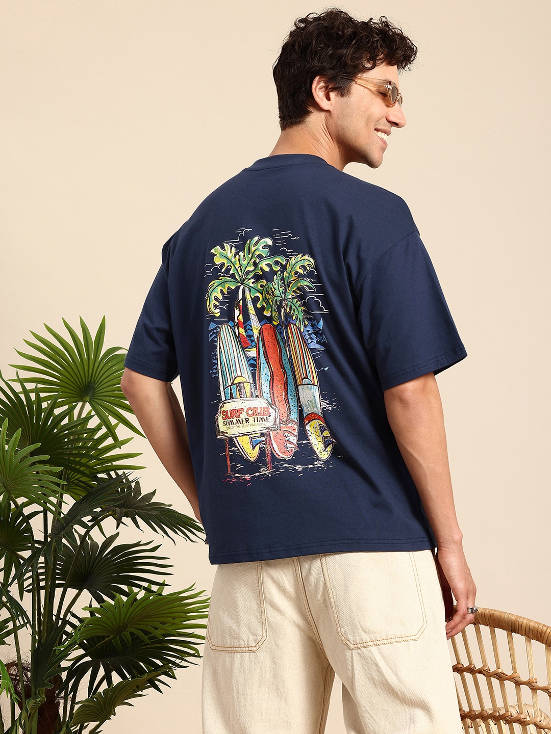 Mast & Harbour Graphic Printed Drop-Shoulder Sleeves Relaxed Fit Pure Cotton T-shirt, Blue
Mast & Harbour Graphic Printed Drop-Shoulder Sleeves Relaxed Fit Pure Cotton T-shirt, Blue