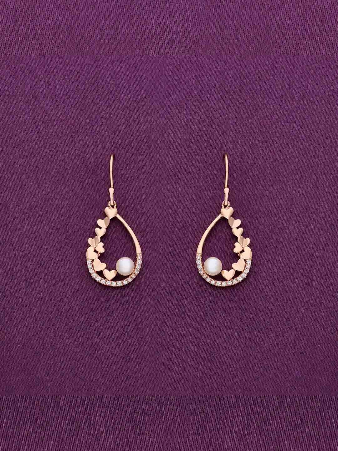 KAI JEWEL Rose Gold-Plated 92.5 Sterling Silver Pearls Embedded Drop Earrings
KAI JEWEL Rose Gold-Plated 92.5 Sterling Silver Pearls Embedded Drop Earrings