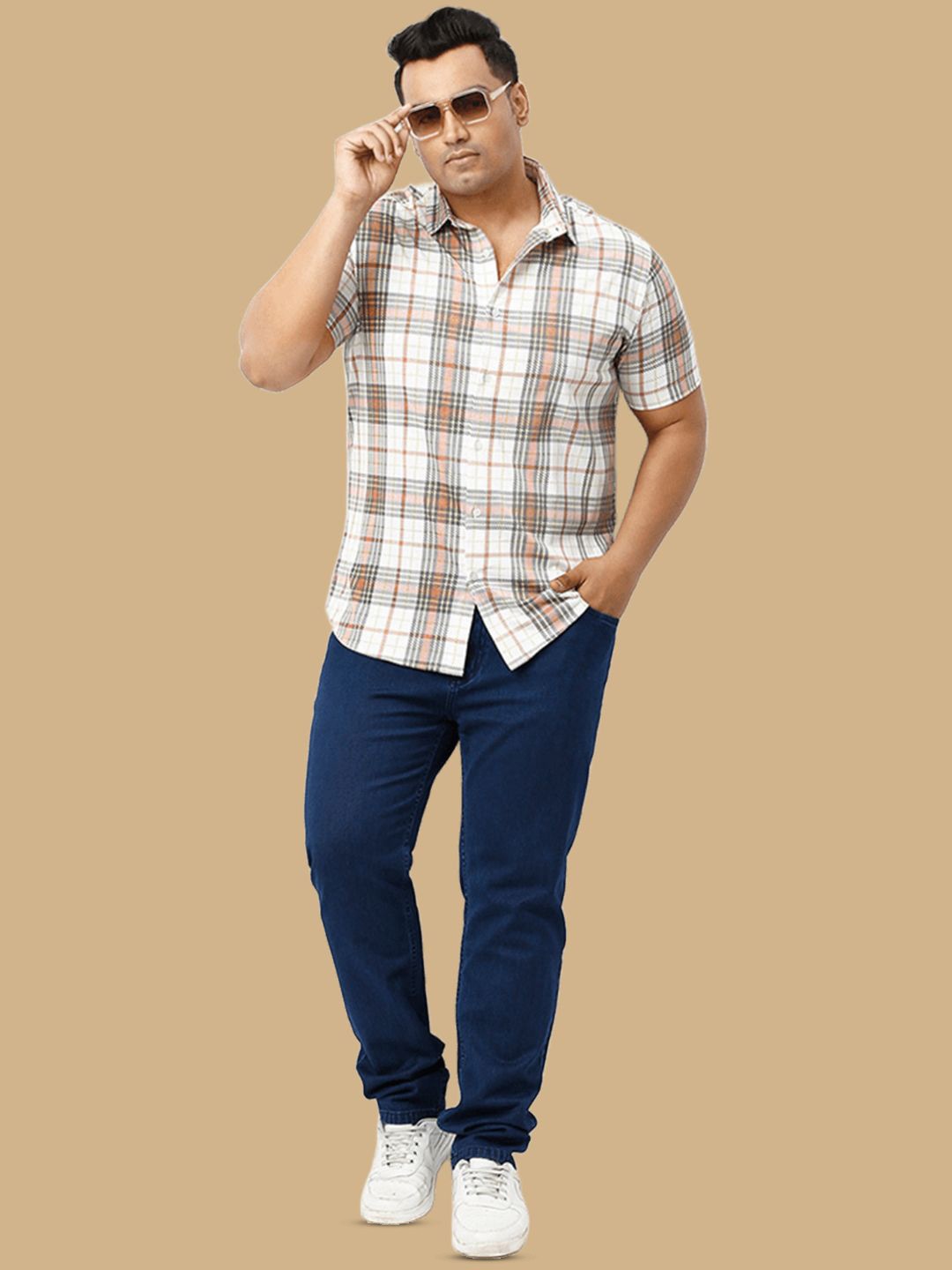 Wear Your Opinion Men Relaxed Plus Size Checkered Washed Effect Knitted Shirt, Brown
Wear Your Opinion Men Relaxed Plus Size Checkered Washed Effect Knitted Shirt, Brown