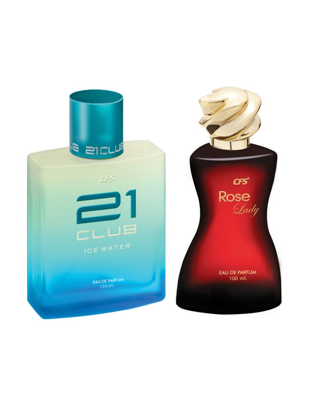 CFS Set Of 2 Ice Water Eau De Perfume & Rose Lady Long Lasting Perfume - 100ml Each, Blue
CFS Set Of 2 Ice Water Eau De Perfume & Rose Lady Long Lasting Perfume - 100ml Each, Blue