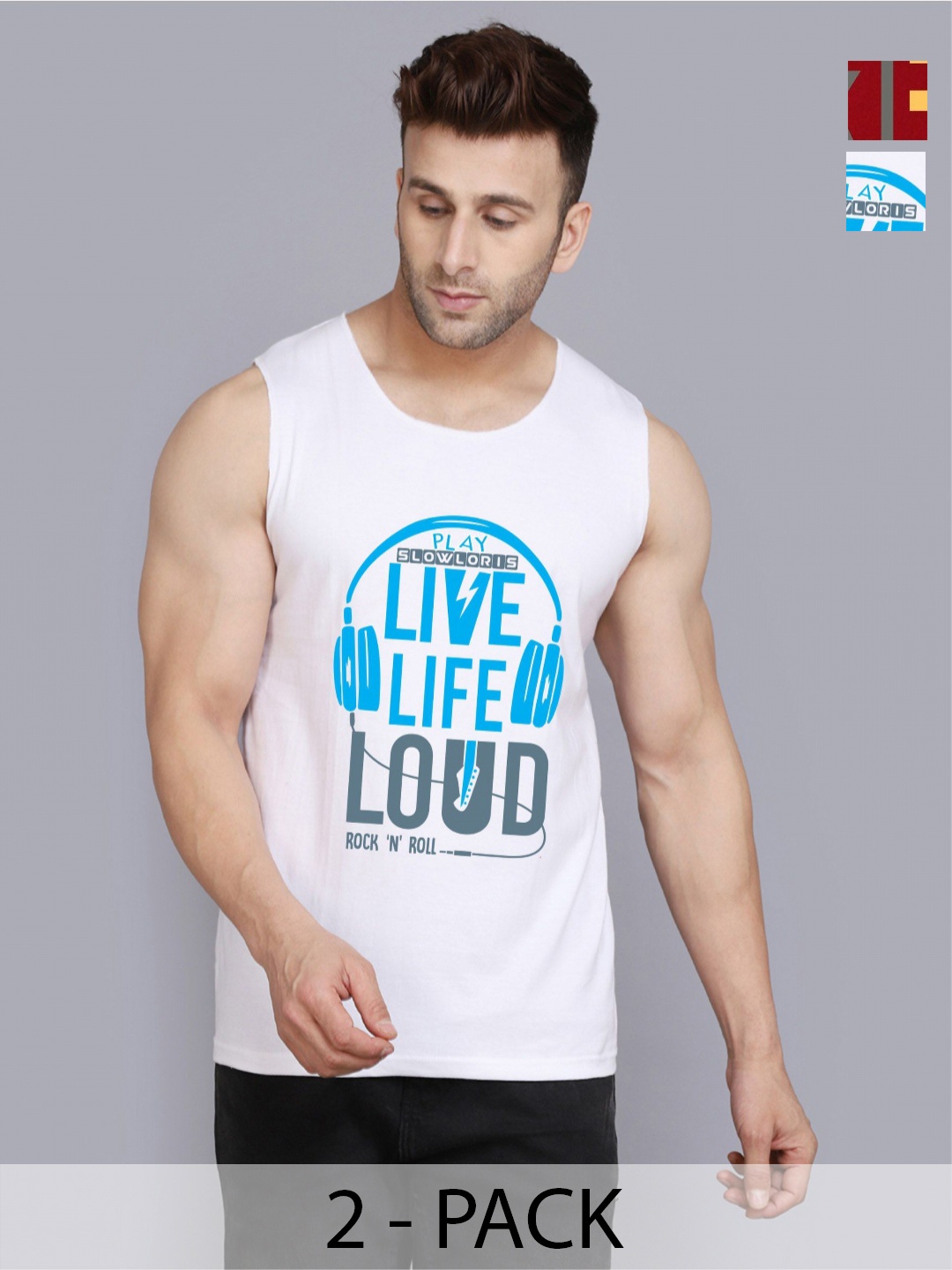 SLOWLORIS Men Pack Of 2 Typography Printed Round Neck Cotton Slim Fit T-Shirts, White
SLOWLORIS Men Pack Of 2 Typography Printed Round Neck Cotton Slim Fit T-Shirts, White