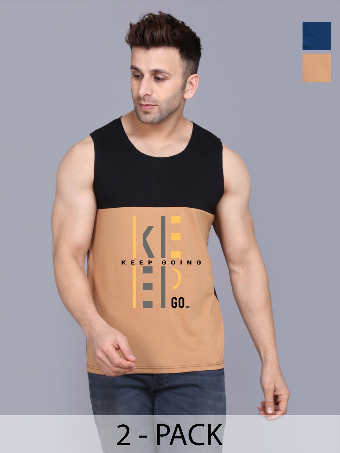 SLOWLORIS Men Pack Of 2 Typography Printed Round Neck Cotton Slim Fit T-Shirts, Black
SLOWLORIS Men Pack Of 2 Typography Printed Round Neck Cotton Slim Fit T-Shirts, Black