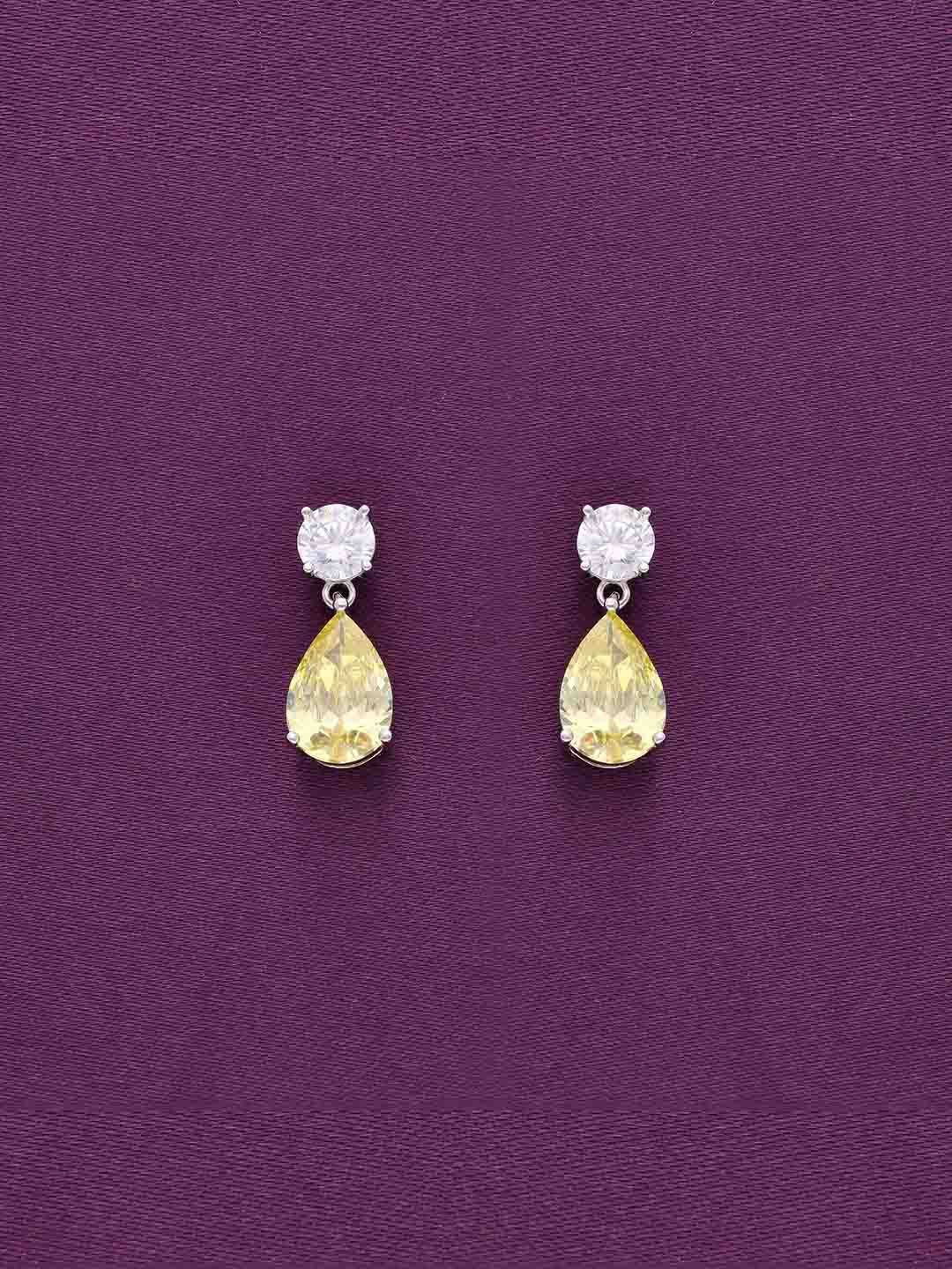 KAI JEWEL Rhodium-Plated 925 Sterling Silver Cubic Zirconia Studdded Drop Earrings
KAI JEWEL Rhodium-Plated 925 Sterling Silver Cubic Zirconia Studdded Drop Earrings