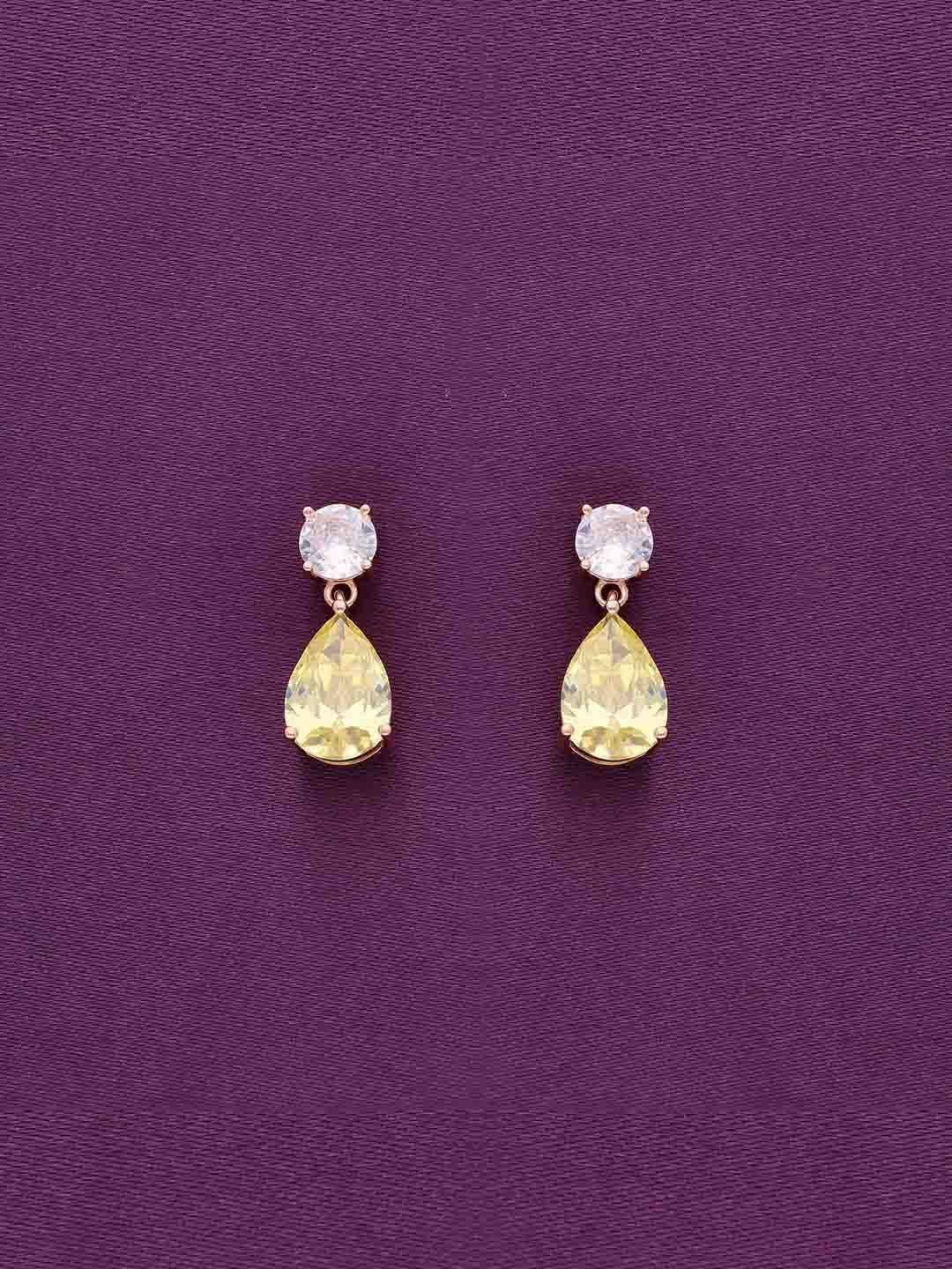 KAI JEWEL Rose Gold-Plated 925 Sterling Silver Cubic Zirconia Studdded Drop Earrings
KAI JEWEL Rose Gold-Plated 925 Sterling Silver Cubic Zirconia Studdded Drop Earrings