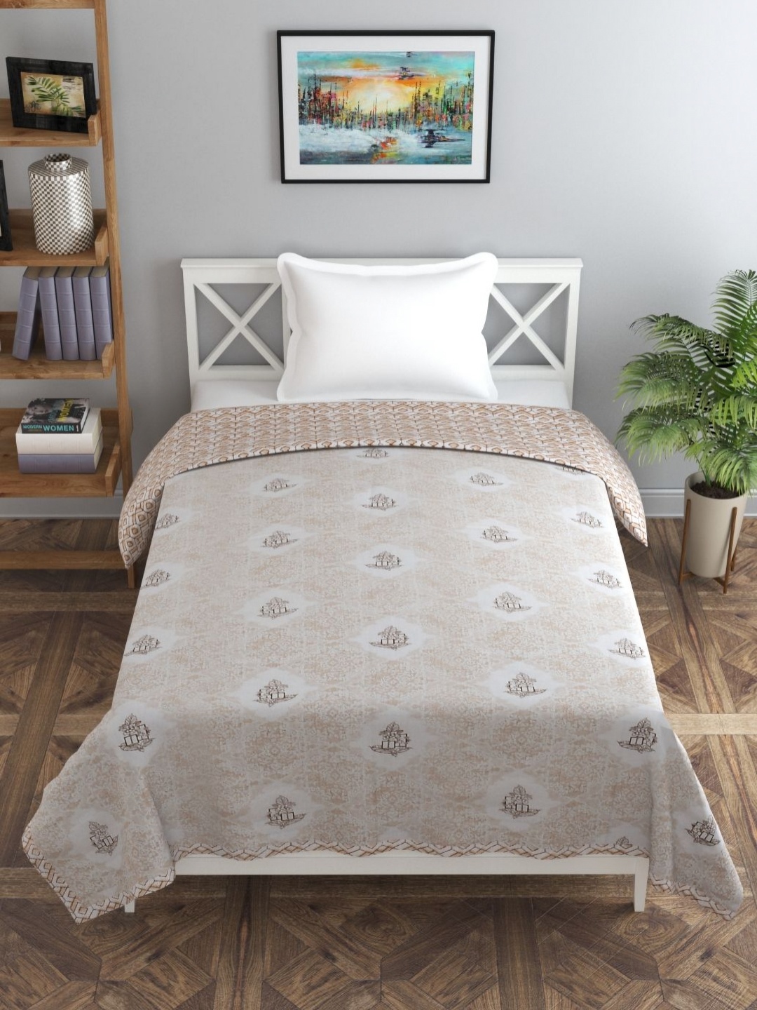 Florida Fiva Copper Toned Ethnic Motifs Cotton 200 GSM AC Room Reversible Single Bed Dohar
Florida Fiva Copper Toned Ethnic Motifs Cotton 200 GSM AC Room Reversible Single Bed Dohar