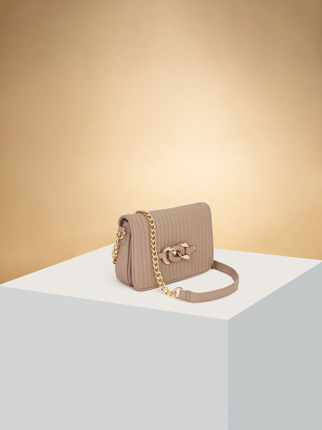 Forever Glam by Pantaloons Women Solid PU Structured Sling Bag with Bow Detail, Taupe
Forever Glam by Pantaloons Women Solid PU Structured Sling Bag with Bow Detail, Taupe