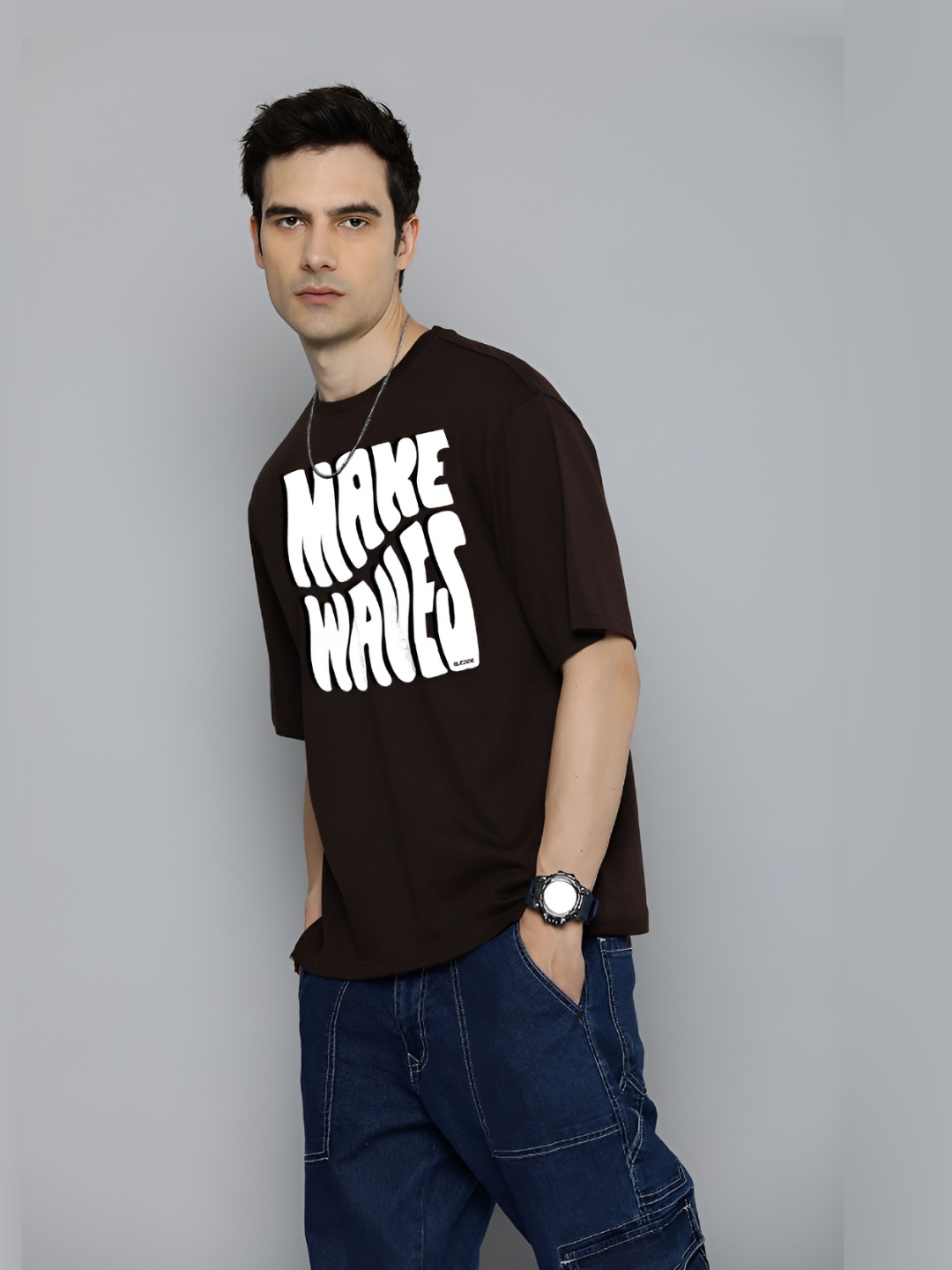 The Roadster Lifestyle Co.Men Graphic Printed Round Neck Cotton Oversized T-Shirt, Brown
The Roadster Lifestyle Co.Men Graphic Printed Round Neck Cotton Oversized T-Shirt, Brown