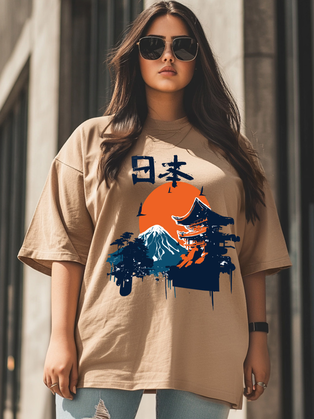 JUNEBERRY Women Printed Round Neck Pure Cotton Plus Size Oversized Tshirt, Beige
JUNEBERRY Women Printed Round Neck Pure Cotton Plus Size Oversized Tshirt, Beige