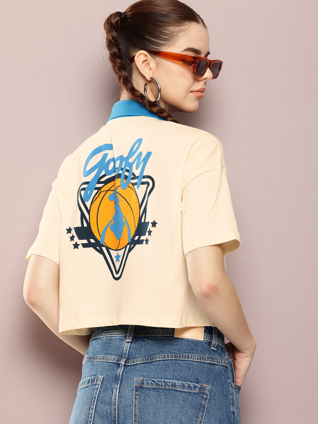 Kook N Keech Disney Printed Polo Collar Drop-Shoulder Sleeves Pure Cotton Boxy T-shirt, Beige
Kook N Keech Disney Printed Polo Collar Drop-Shoulder Sleeves Pure Cotton Boxy T-shirt, Beige