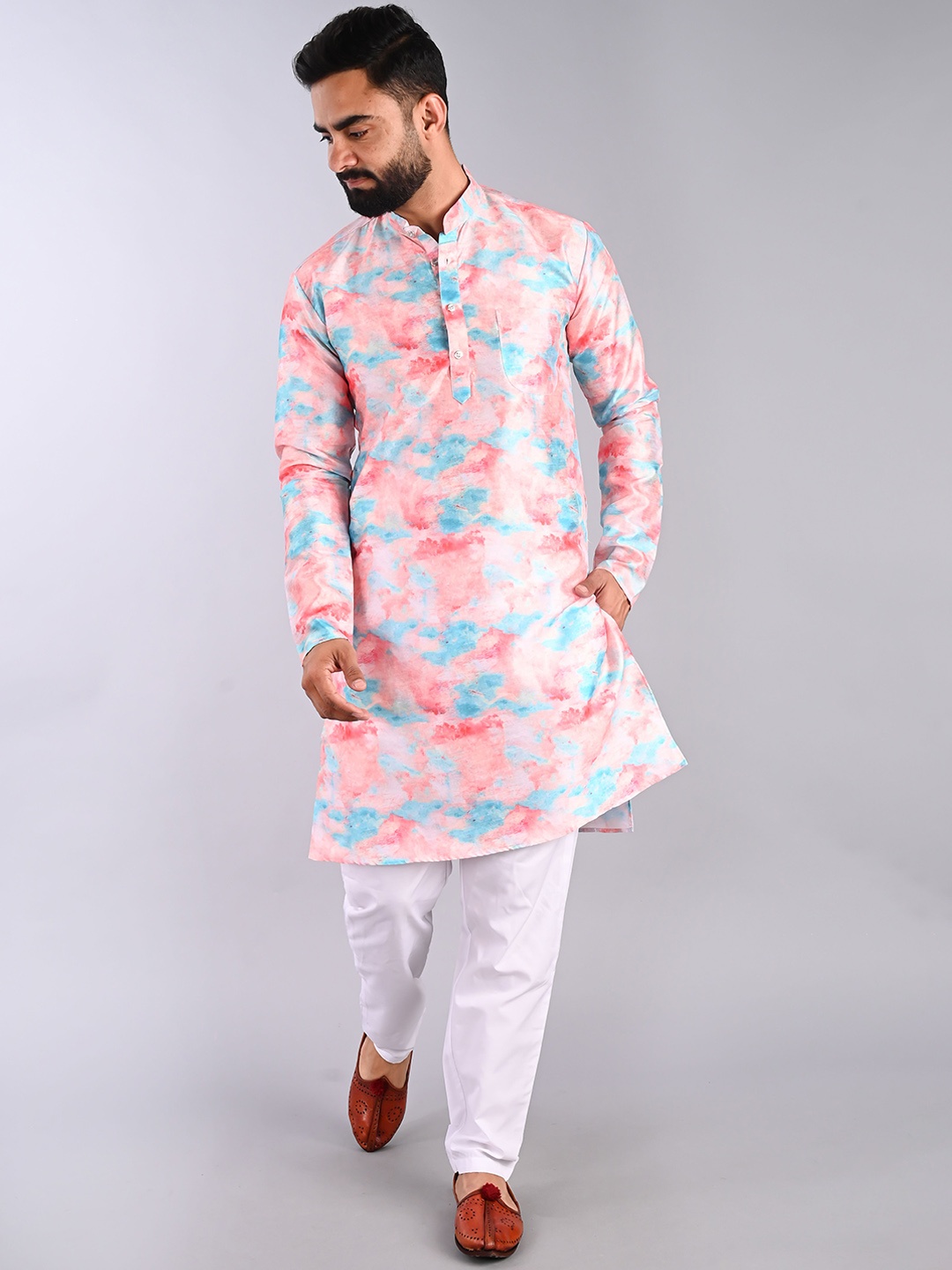 FUBAR Selection Of 2 Printed Mandarin Collar Knitted Weave Pure Cotton Straight Kurtas, Pink
FUBAR Selection Of 2 Printed Mandarin Collar Knitted Weave Pure Cotton Straight Kurtas, Pink