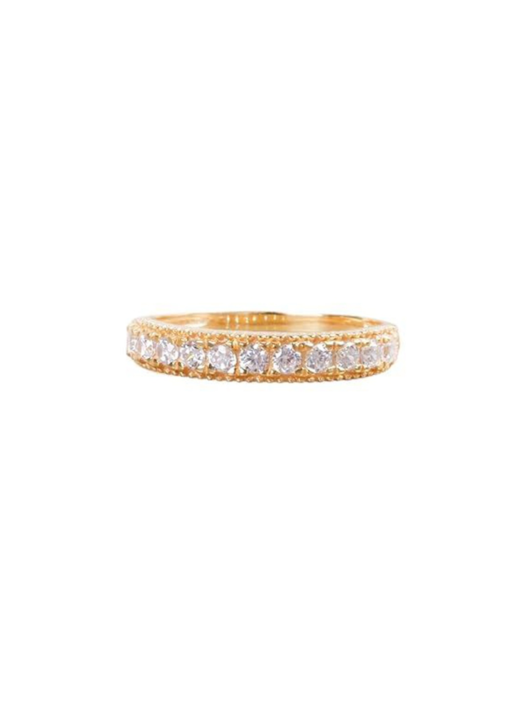 BRD Jewelry 925 Sterling Silver Gold-Plated Cubic Zirconia-Studded Adjustable Finger Ring
BRD Jewelry 925 Sterling Silver Gold-Plated Cubic Zirconia-Studded Adjustable Finger Ring