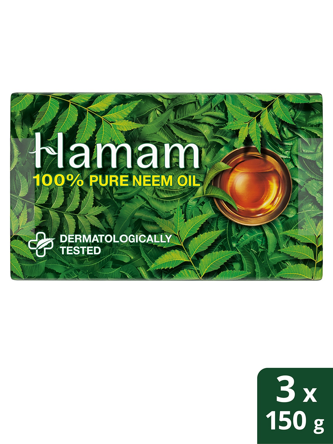 Hamam Set of 3 Pure Neem Oil Soap Bar with Aloe Vera & Tulsi - 150 g each, Green
Hamam Set of 3 Pure Neem Oil Soap Bar with Aloe Vera & Tulsi - 150 g each, Green