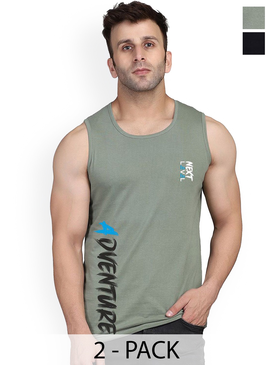 SLOWLORIS Pack Of 2 Men Printed Gym Innerwear Vests SL26 COMBO (LOUD BLACK) (ADV LGTGREEN)
SLOWLORIS Pack Of 2 Men Printed Gym Innerwear Vests SL26 COMBO (LOUD BLACK) (ADV LGTGREEN)
